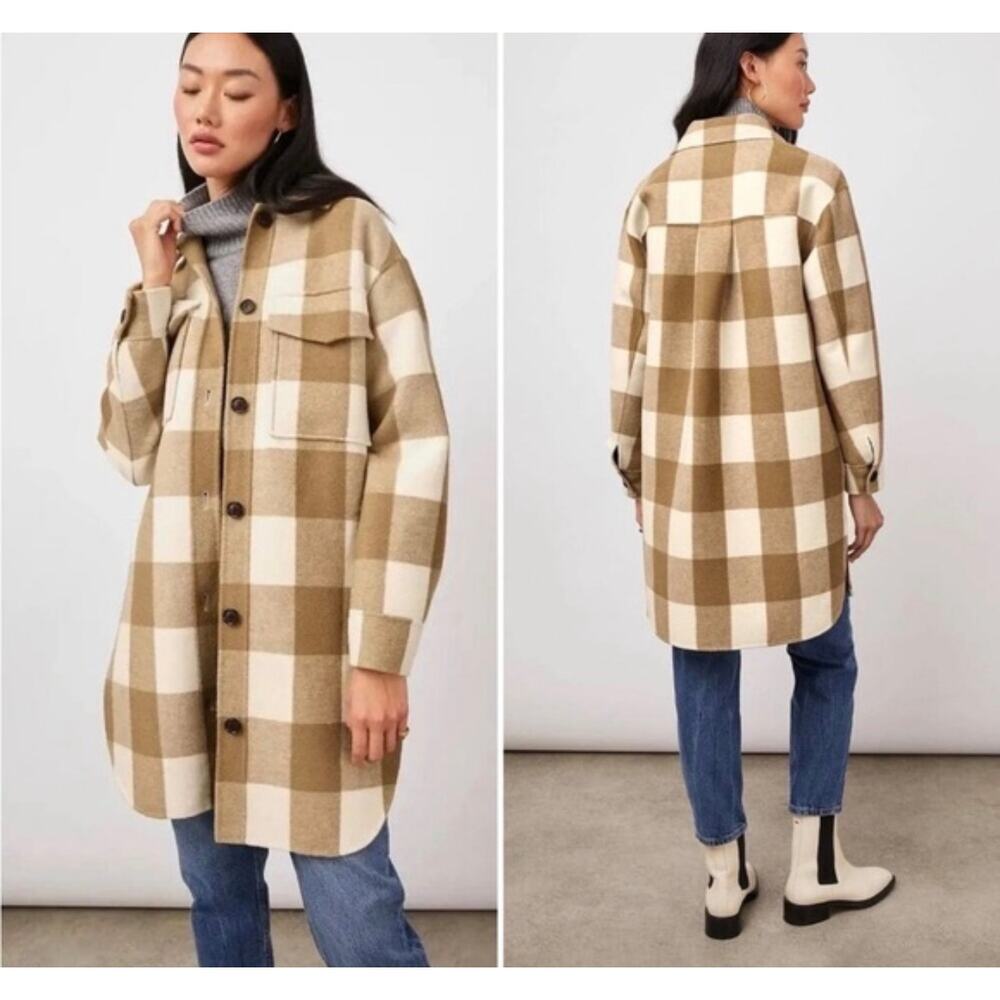 Rails Jaro Buffalo check wool blend coat jacket